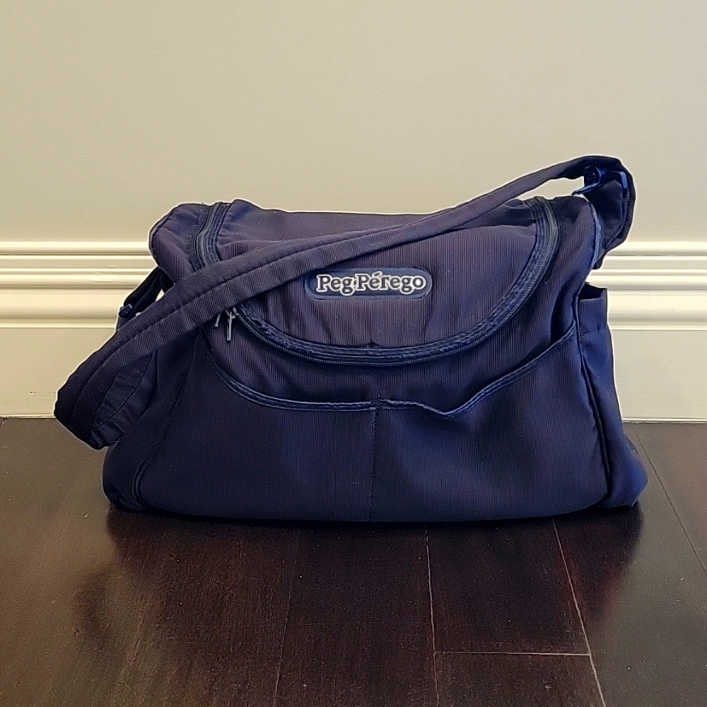 AUTHENTIC PEG PEREGO NAVY BLUE DIAPER BABY BAG $120